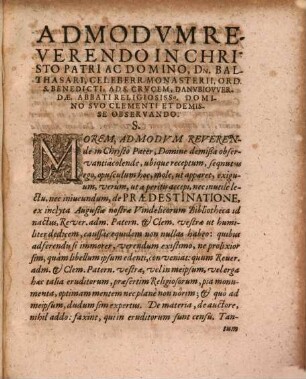 Tractatus de praedestinatione Sanctorum