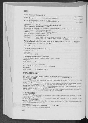 Institutfür Ausländisches und Internationales Finanz- und Steuerwesen - IIFS