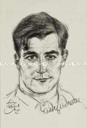 Bildnis des Sportlers Adolf Metzner