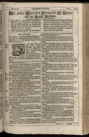 Der ander Theil des Evangelii S. Lucae / von der Apostel Geschichte
