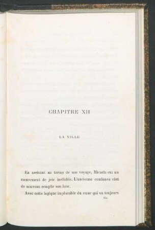 Chapitre XII - La ville