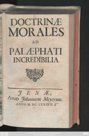 Doctrinae Morales Ad Palaephati Incredibilia