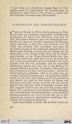 Lebenslauf der Dargestellten