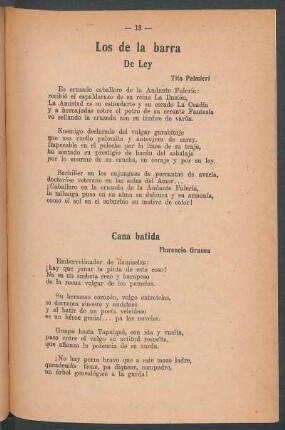 Los de la barra : De Ley