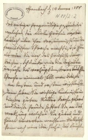 Eigenhändiger Brief mit Unterschrift