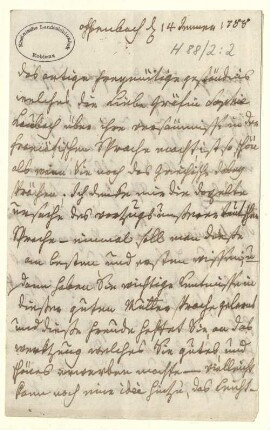 Eigenhändiger Brief mit Unterschrift