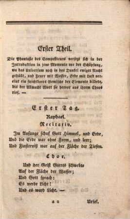 Die Schöpfung : Ein Oratorium