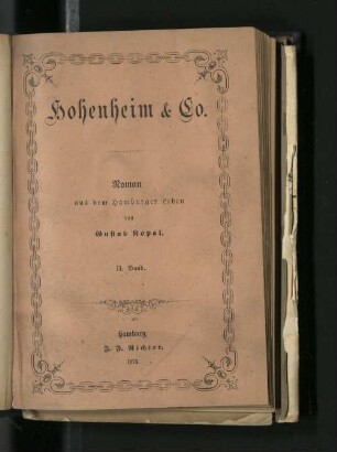 Bd. 2: Hohenheim & Co. : Roman aus dem Hamburger Leben