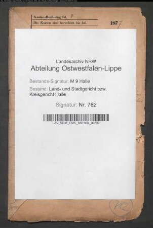 Sonstige: Blomeier, gen. Opfer, Caspar Heinrich; Ehepartner: Blomeier, gen. Opfer, Catharine Ilsabein, geb. Ronsiek: