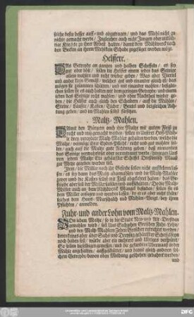 Fuhr- und ander Lohn vom Maltz-Mahlen.