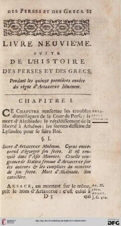 Livre neuvième: suite de l’histoire des Perses et des Grecs