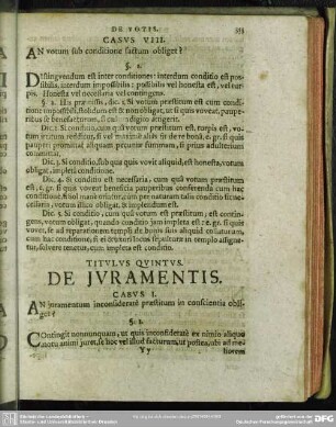 Titulus Quintus. De Iuramentis