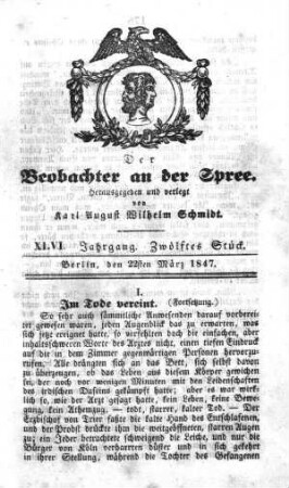 12. Stueck, 22. Maerz 1847