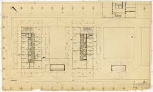 Chemische Institute der Universität Köln: Physikalische Chemie, Gärung, Grundriss Obergeschoss, 1:100
