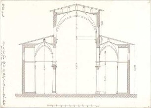 Stegmann, Carl von; Zeichnungen für Publikationen - Santa Maria dei Servi in Siena (Schnitt)