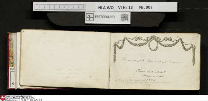 Stammbuch des Ernst Philipp Ludwig Zellmann (1763-1795) aus
                           Braunschweig