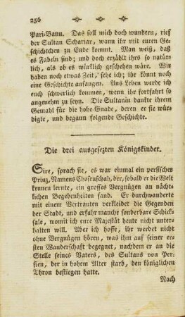 Die drei ausgesezten Königskinder.