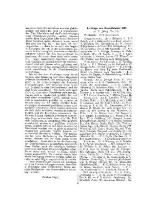 Nachträge zum Kunze-Kalender 1902 : (s. X. Jahrg. No. 21)