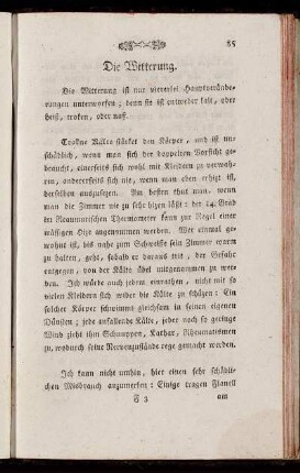 Die Witterung.