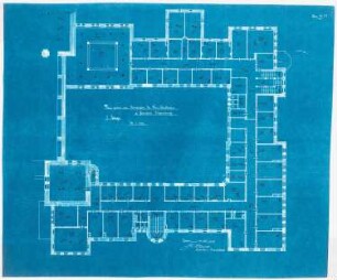 Benediktinerabtei St. Mauritius, Clerf (Clervaux): Grundriss des zweiten Obergeschosses 1:100