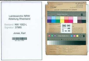 Entnazifizierung Karl Jonas , geb. 05.08.1915 (Rechtspfleger)