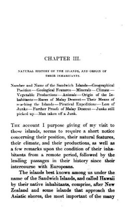 NATURAL HISTORY OF THE ISLANDS, AND ORIGIN OF THEIR INHABITANTS