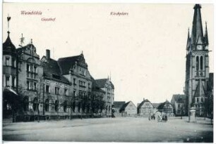 Weinböhla. Kirchplatz und Gasthof