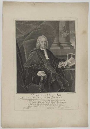 Bildnis des Christian Kluge Sen.