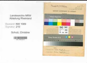 Entnazifizierung Christine Schulz , geb. 10.04.1915 (Dolmetscherin)