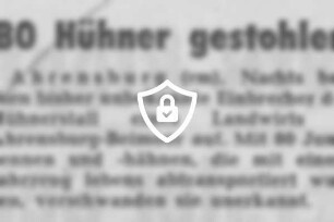 80 Hühner gestohlen