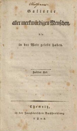 Gallerie aller merkwürdigen Menschen, die in der Welt gelebt haben, 12. Albrecht Dürer