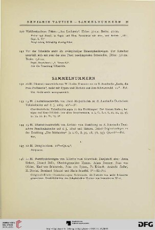 Sammelnummern (Nr. 142-149)