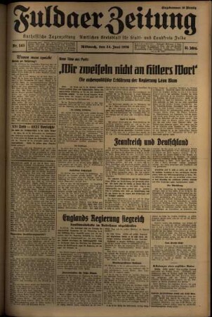 Ausgabe vom Mittwoch, den 24. Juni 1936.