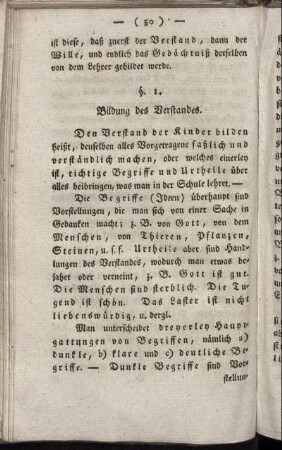 §. 1. Bildung des Verstandes.