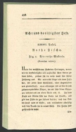 Acht und dreißigster Heft.