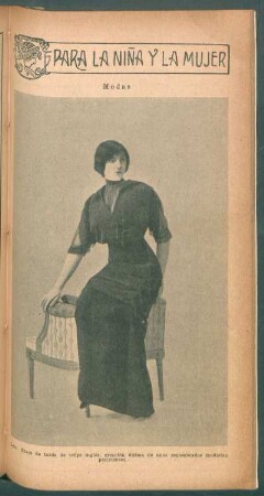 Modas - Luto. Traje de tarde de crêpe inglés [...] - [Fotografía]
