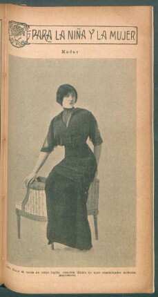 Modas - Luto. Traje de tarde de crêpe inglés [...] - [Fotografía]