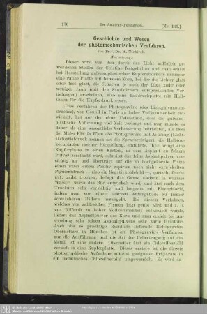 Geschichte und Wesen der photomechanischen Verfahren