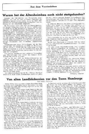 Von alten Landbäckereien vor den Toren Hamburgs