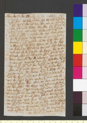 Brief von Herder, Johann Gottfried an Goethe, Johann Wolfgang von