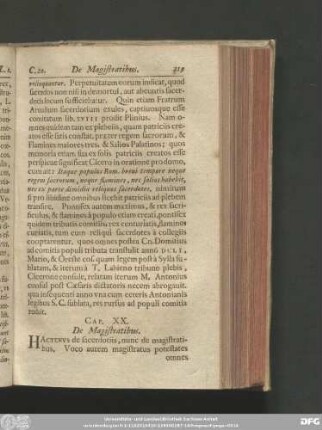 Cap. XX. De Magistratibus.