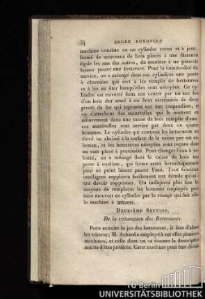 Deuxième Section. De la trituration des Betteraves