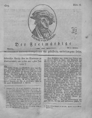 Nro. 6., Montag, den 9. Januar 1809