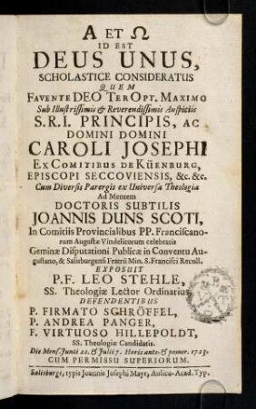 1r-785, A et [Omega]. Id est Deus Unus, Scholastice ...