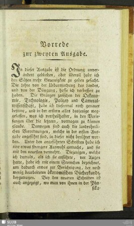 Vorrede zur zweyten Ausgabe