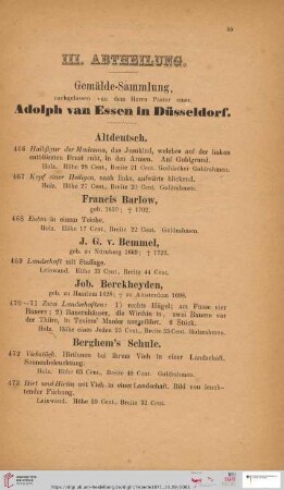 III. Abtheilung (Nr. 466 - 698)