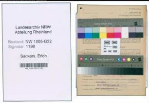 Entnazifizierung Erich Sackers , geb. 05.01.1907 (Rechtsanwalt)