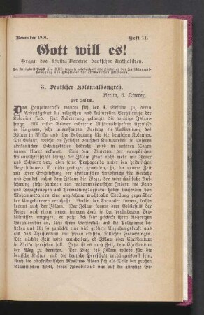 November 1910. Heft. 11