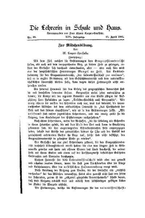 Zur Mädchenbildung : (Fortsetzung)