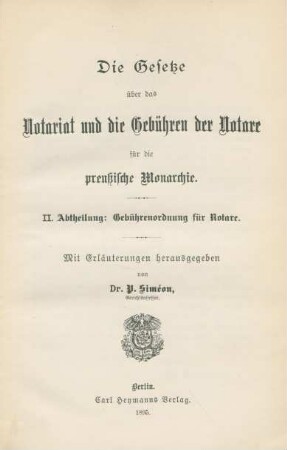 Abth. 2: Gebührenordnung für Notare